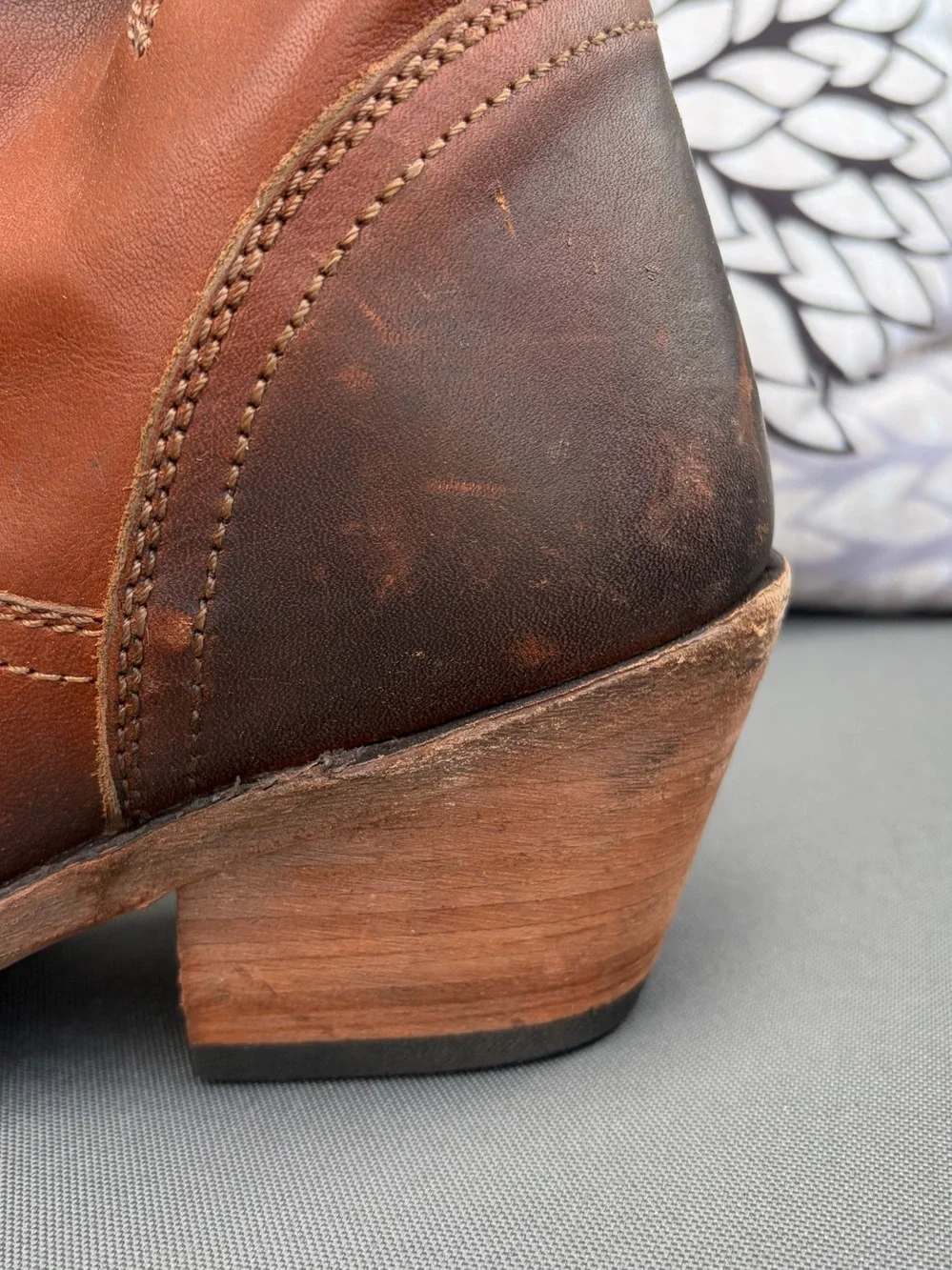 Liberty Black Boots Delano Cotto 40 US 9.5 Leather Cognac Brown Distressed NWT